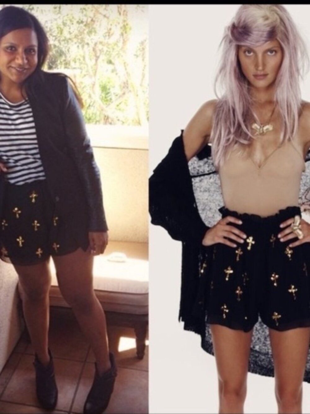 Wildfox White Label Gold Sequin Cross Romeo & Juliet Chiffon Shorts Size Small